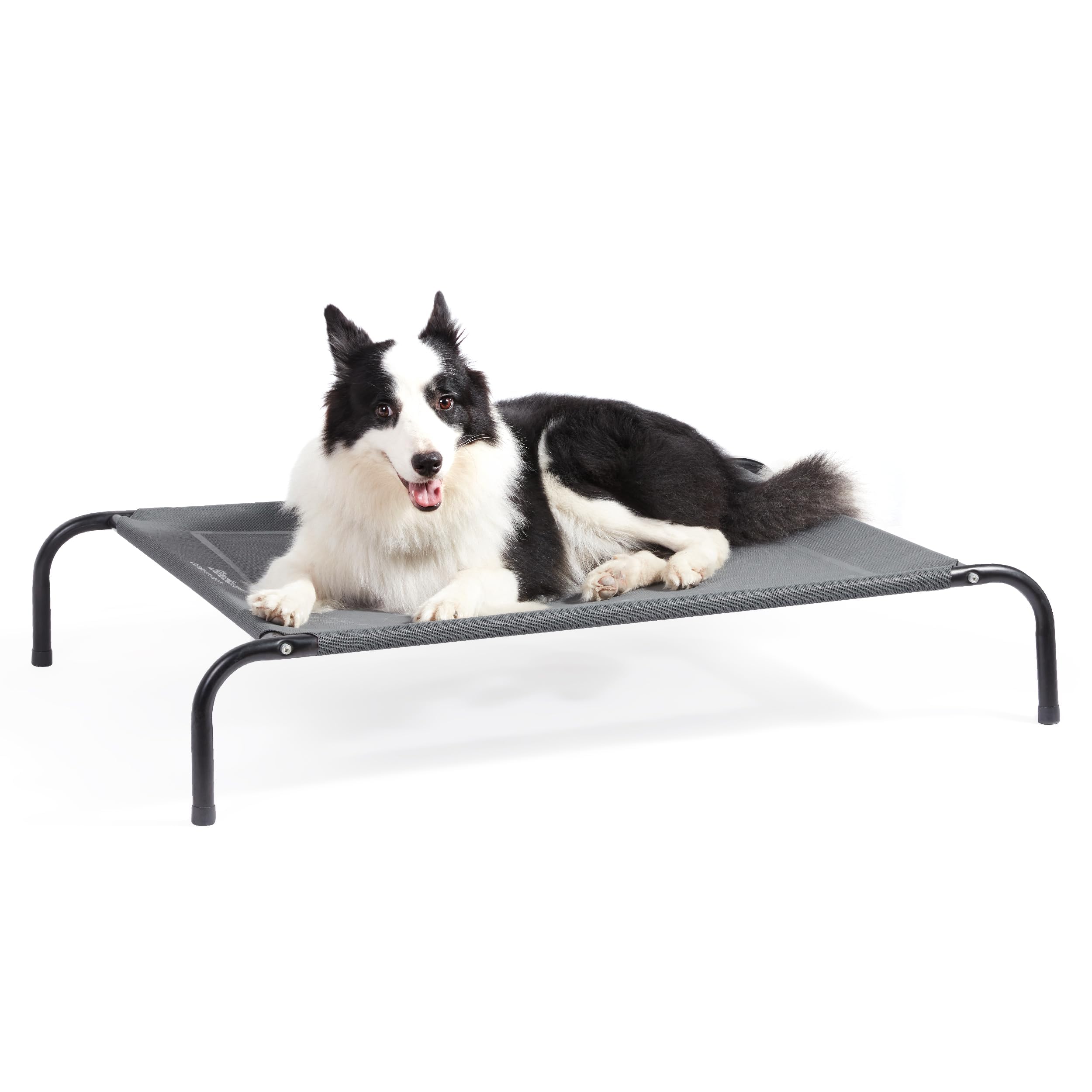 Bedsure Cama Elevada para Perros Medianos - Cama Impermeable Elevada para Perros con Malla, Cama para Perros para Exteriores, Ideal para Viajes y Jardín, Gris, 105x65x20 cm