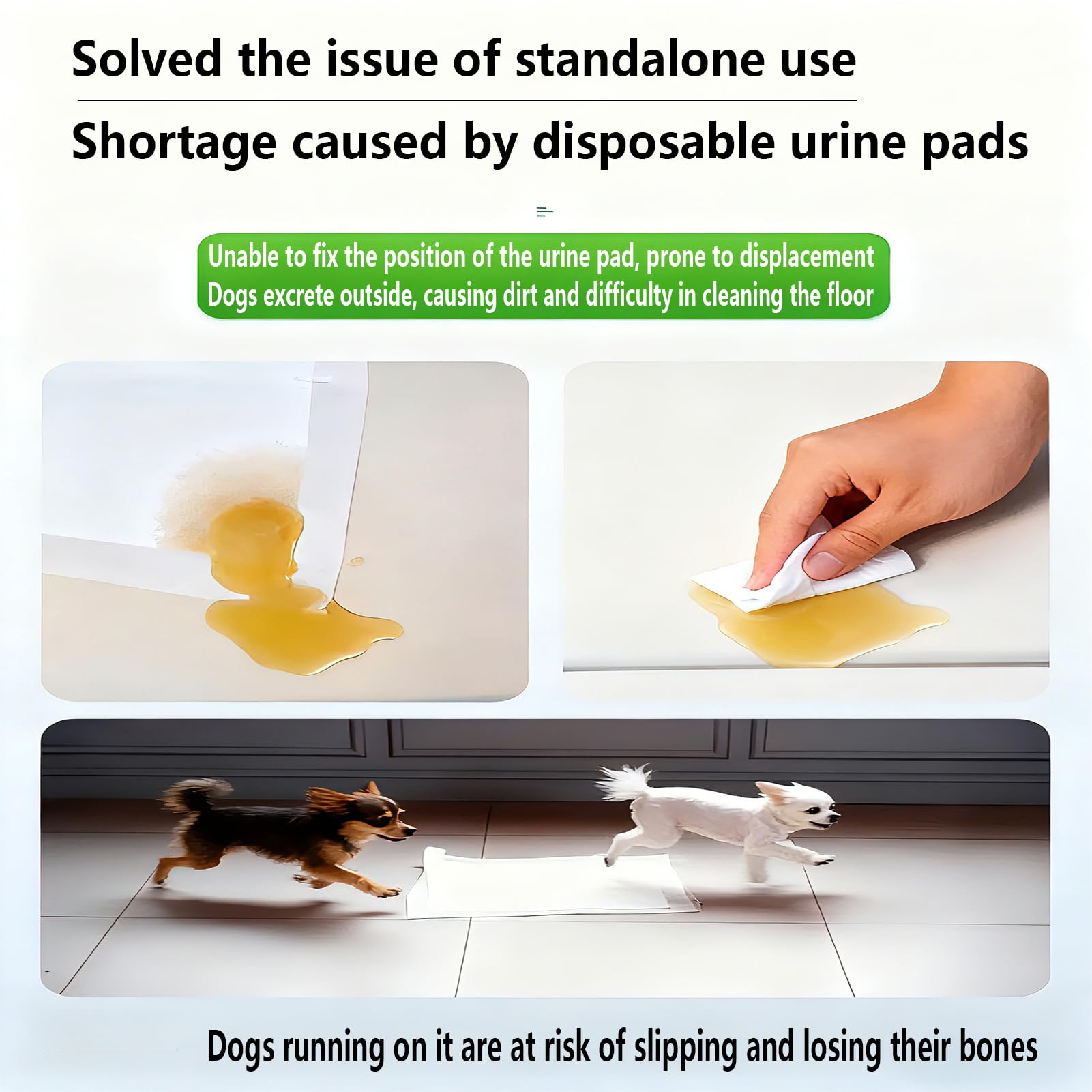 Tappetino lavabile per animali domestici per cani e cuccioli – Tappetino riutilizzabile in silicone per Puppy, tappetino multiuso per animali domestici con impermeabile e antiscivolo (grigio