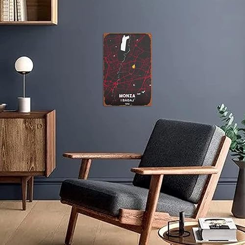 Miniatura 5 de Monza Brianteo Stadium Poster Metal Tin Sign Wall Decor Signs,Retro Art Decor Metal Plaque Art 8x12 Inch
