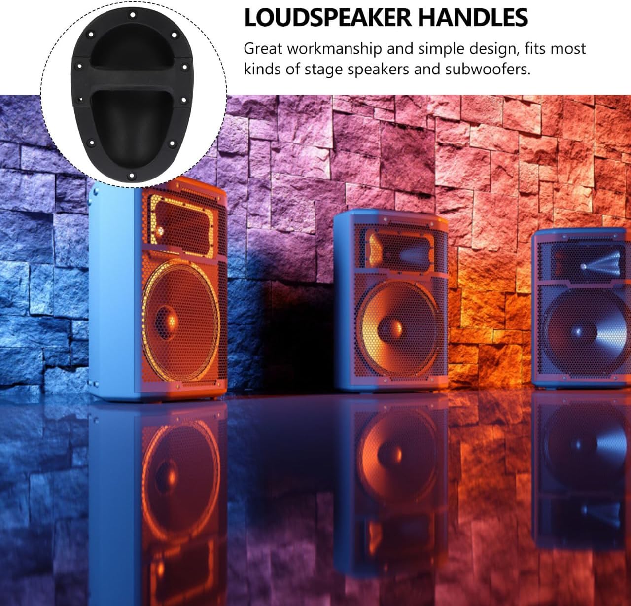 POPETPOP 2pcs Speaker Cabinet Handles Durable Loudspeaker Accessories for Easy Installation Smooth Surface Design for Stage Audio Equipment