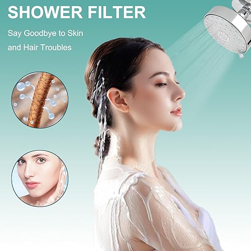 Miniatura 6 de Filtro de repuesto de agua para cabezal de ducha, compatible con cartucho de cabezal de ducha Kitsch, para agua dura, elimina el cloro y las