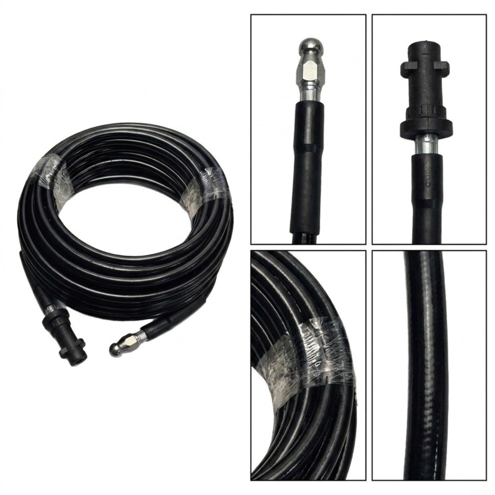 Wąż do czyszczenia odpływów 5800PSI do Karcher K2-K7, dysze ze stali nierdzewnej, wąż do czyszczenia rur do myjki ciśnieniowej, 10 m - 30 m (20 metrów)