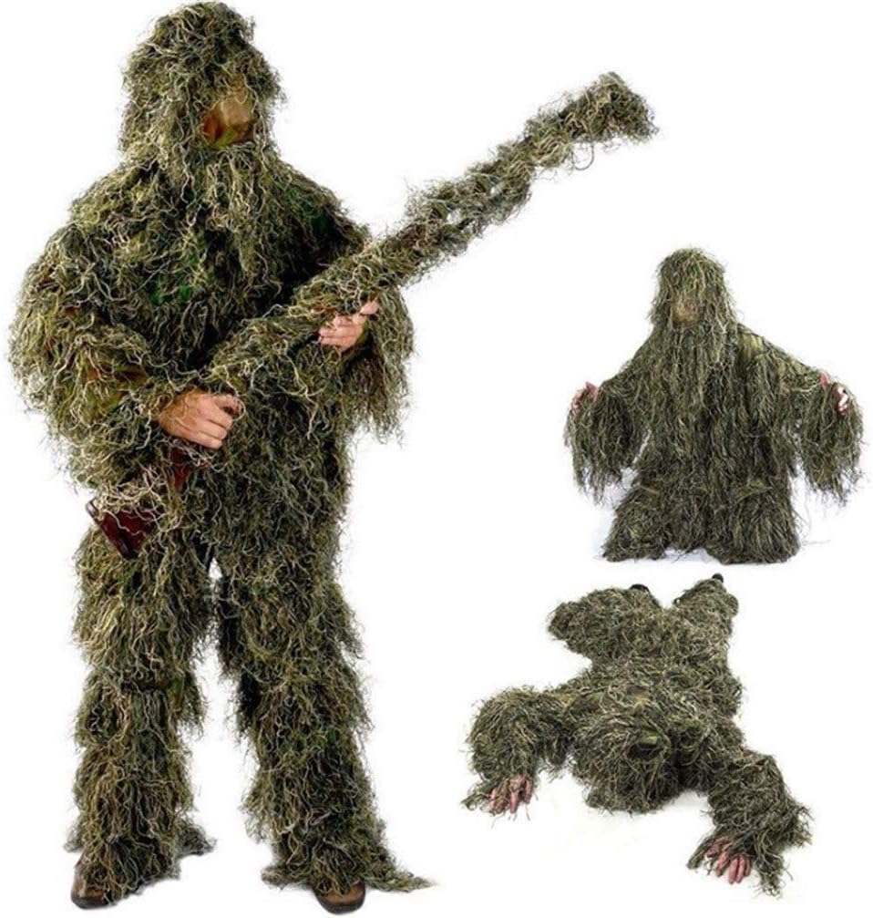 NorthSpoor Ghillie Suit Tarnanzug - 3D Blätter Camouflage Für Outdoor Jagd