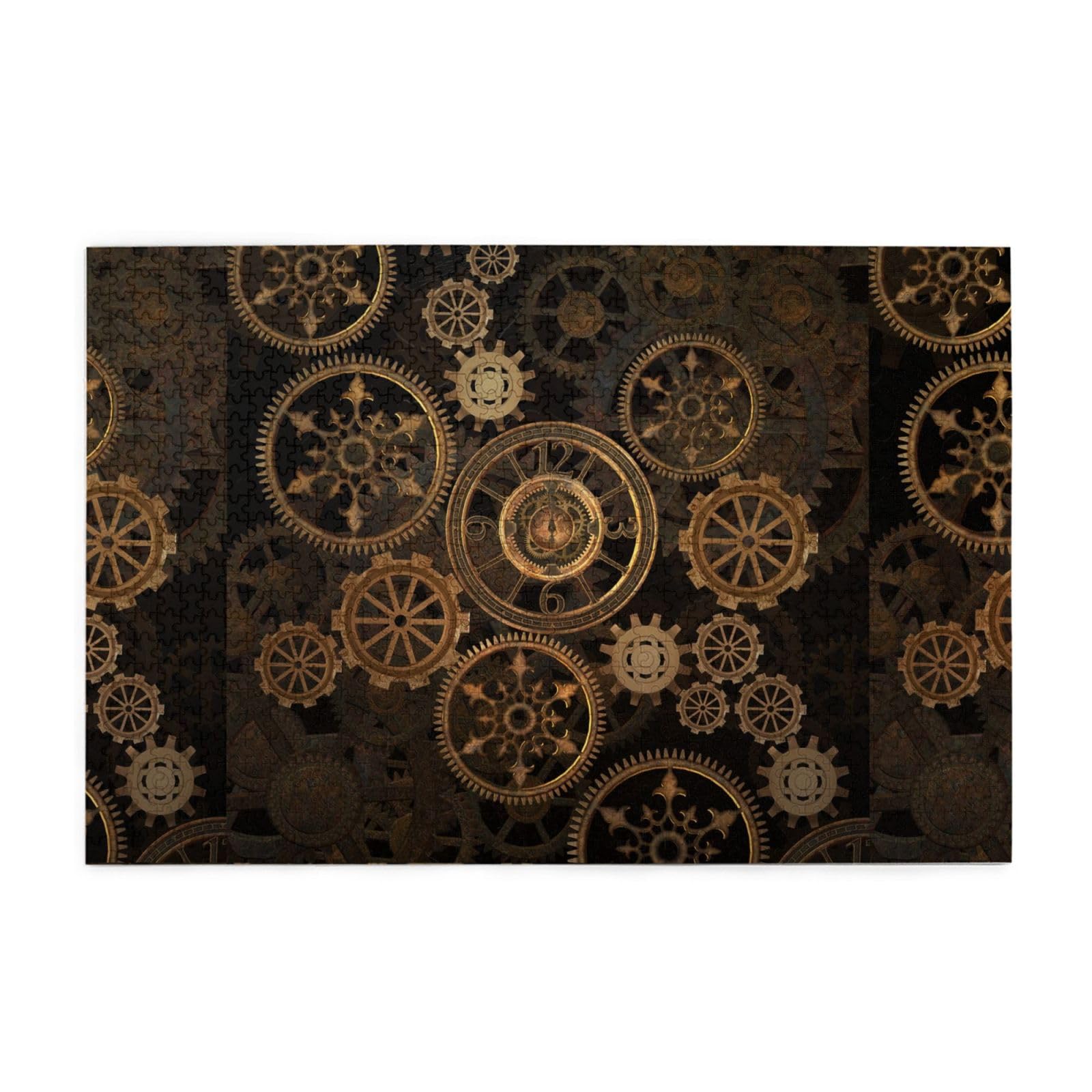Gioco di puzzle per adulti, puzzle impegnativi, puzzle da 1000 pezzi, arte steampunk con ingranaggi