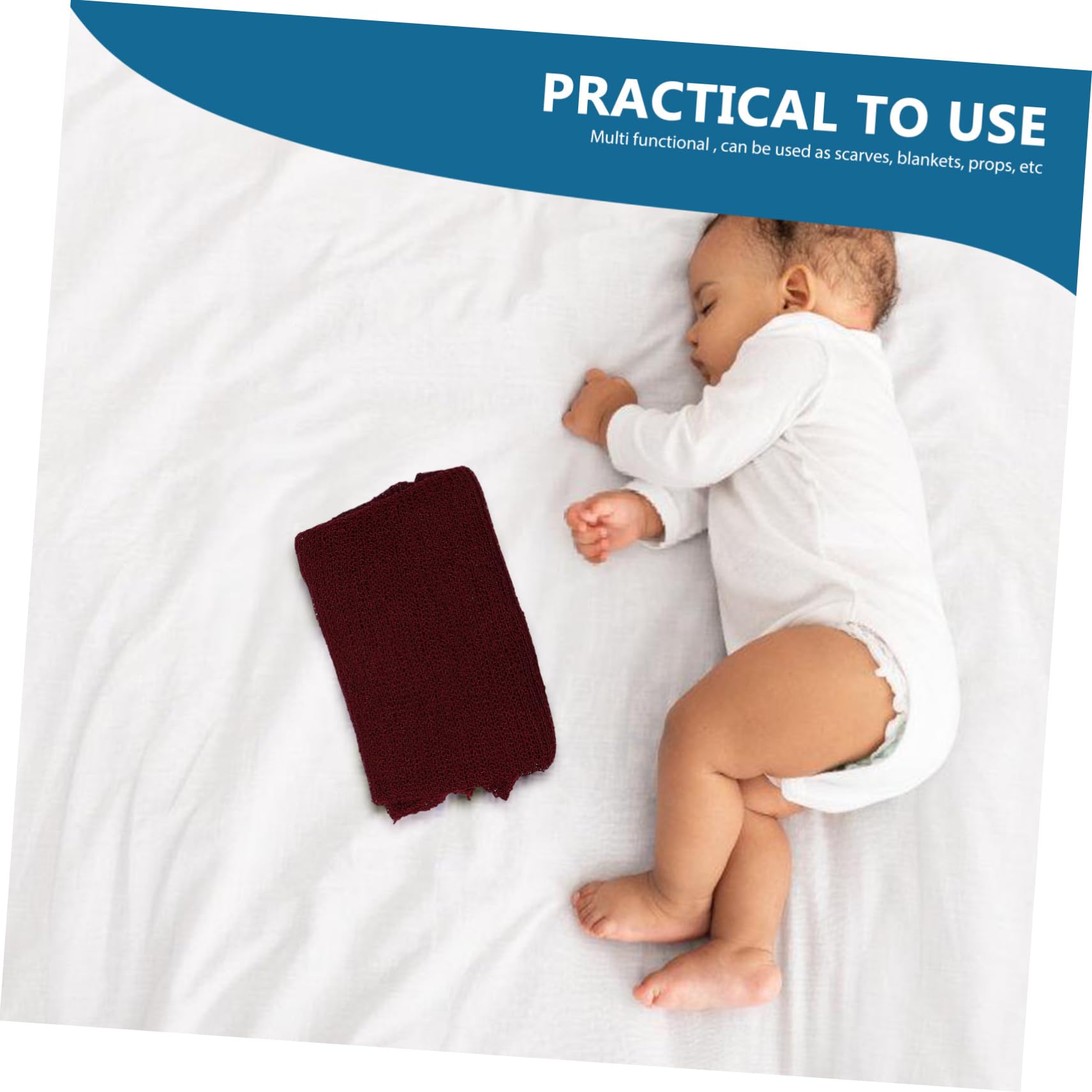Gatuida Pack de 6 Mantas Envolventes para Recién Nacidos, Acrílico | Elástica y Suave, para Sesiones de Fotos y Fotografía, Accesorios para Fotos de Bebés y Recién Nacidos