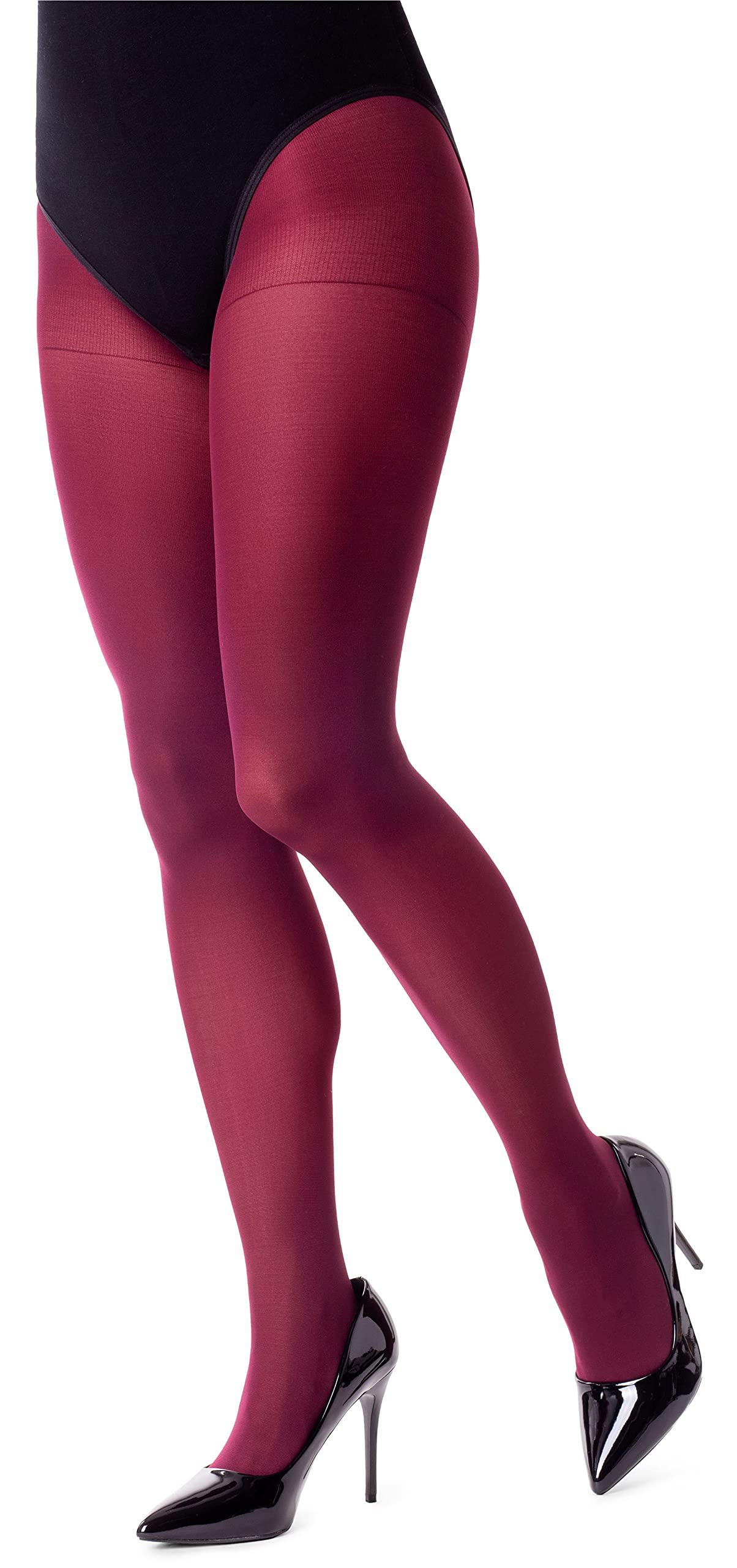Noq Women's Malaga Plain Tights 40 Denier Casual Colour Pantyhose Sensual Footed Stockings Semi-Sheer Mireille, L