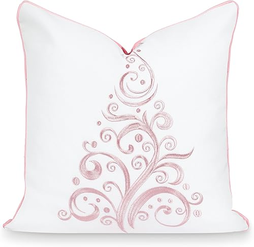 Hofdeco Premium Christams - Funda de almohada para patio costero para interiores y exteriores, 20 x 20 pulgadas, repelente al agua para patio