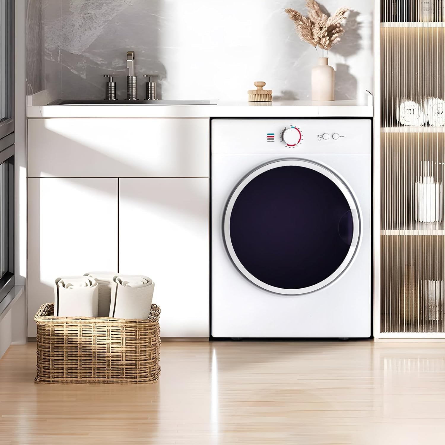 LEADZM Mini sèche-linge électrique 3 kg 40 l 1020 W 3 modes de séchage