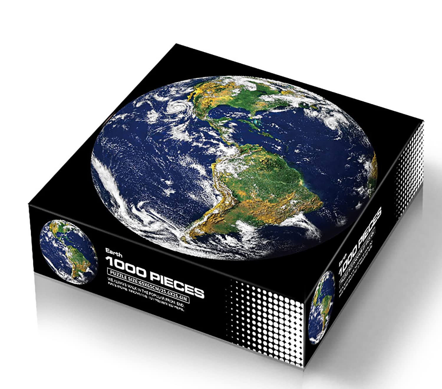 Round Puzzle 1000 Pieces for Adults Kids Large Space Jigsaw Puzzle Home Wall Decoration Educational Toy Gift for Family Game (Earth)