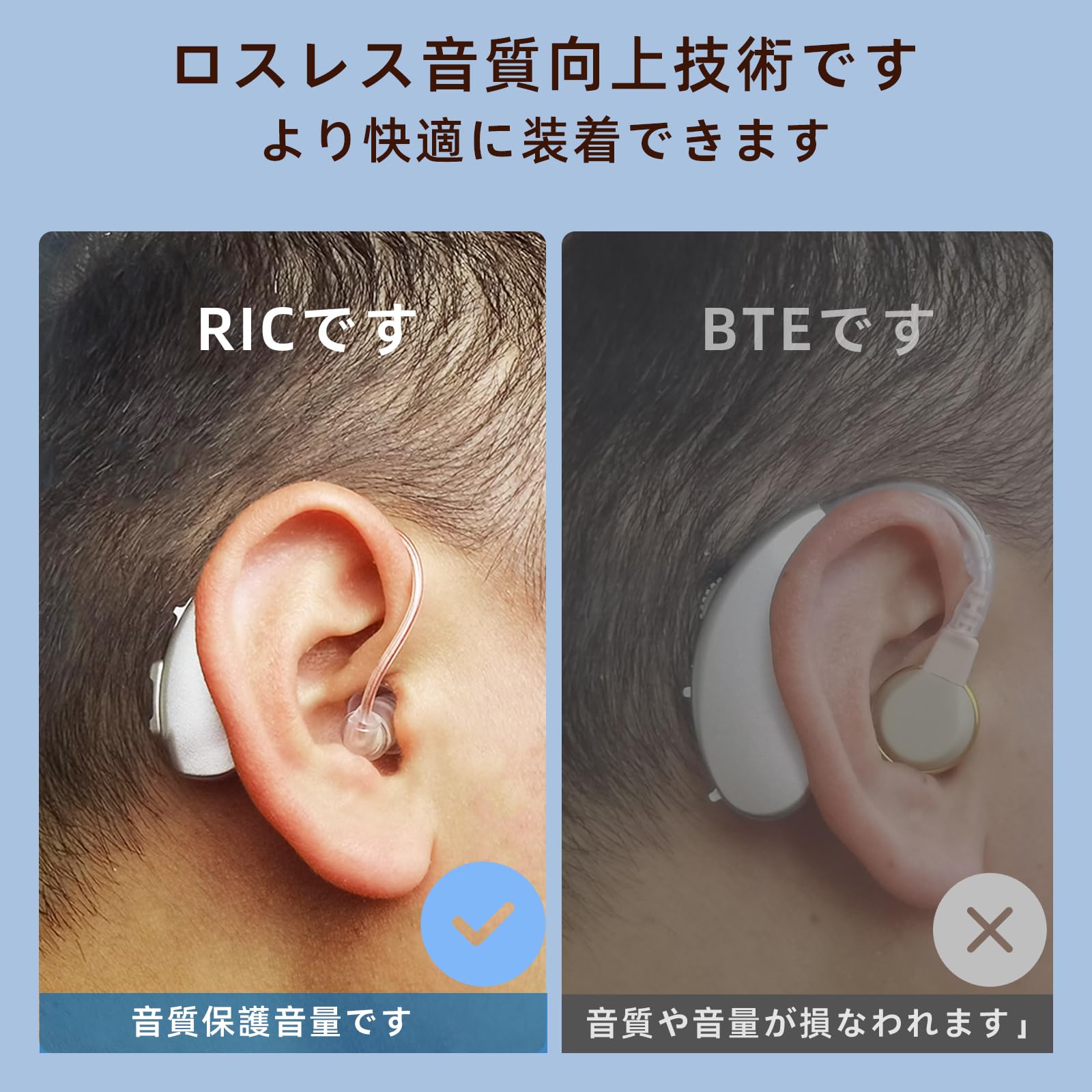 Amazon.co.jp: 正規品 高齢者 集音器 音声拡張器 耳掛けタイプ 左右