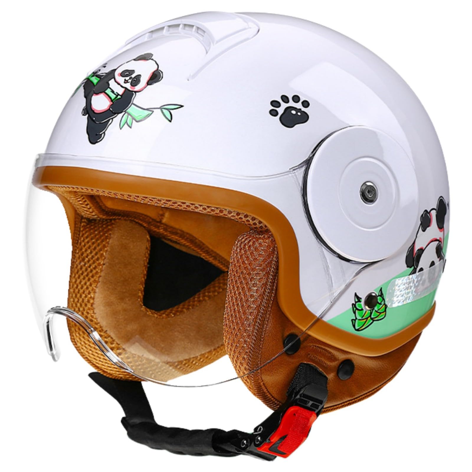 Casco De Moto Abierto para Niños con Visera Solar, Homologado Según La Norma ECE 22.06, Casco Jet 3/4 para Niños, Casco De Scooter para Niños Y Niñas De 3 A 12 Años