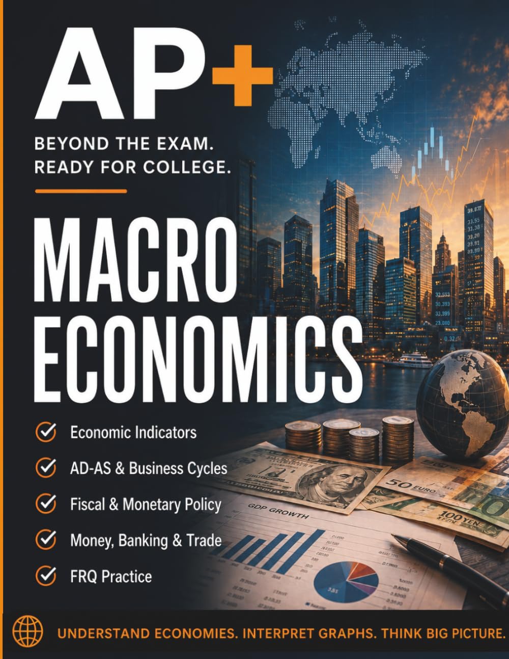 AP+ Macroeconomics Workbook: Build AP Macro Confidence with Graph Practice, FRQ Strategy, Policy Chains & Final Review