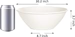 Youngever 10 inch 100 Ounce Plastic Mixing and Serving Bowls, Popcorn Bowls, Salad Bowls, Chip and Dip Serving Bowls, Set of 9 (Urban)