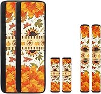 Vista 18 de Juego de 6 fundas para manijas de refrigerador de otoño, lavables, para Acción de Gracias, calabaza, hoja de arce, fundas para manijas