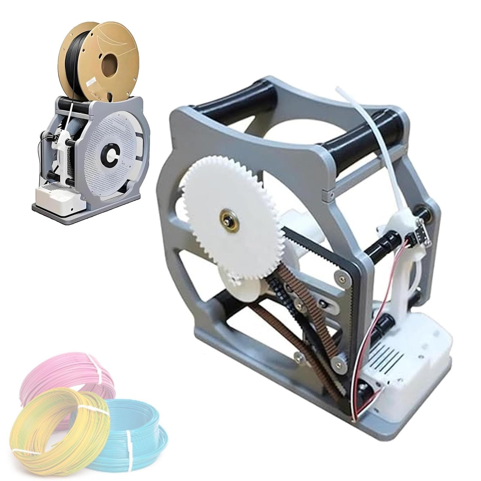 Filament-Spulenwickler, 3D-Industrie-Filament-Respooler, Drahtwickler, wickelt sauber ohne Verheddern, inklusive Leerspule für 1 kg