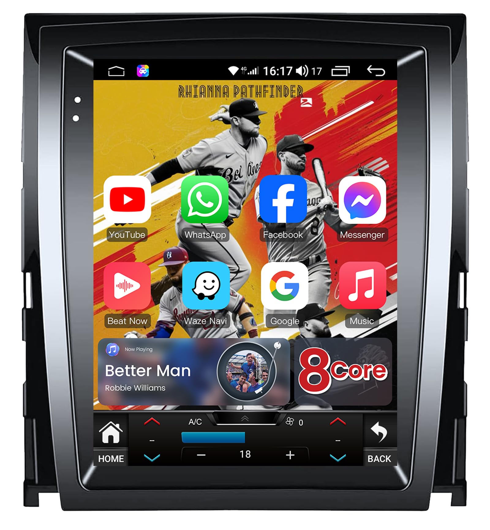 [8Core-4G+64G] Car Radio for Cadillac Escalade SLS 2007-2014: 9.7" Touch Screen Stereo with CarPlay Android Auto Bluetooth 5GWiFi GPS Navigation FM AM RDS DSP SWC Backup Camera