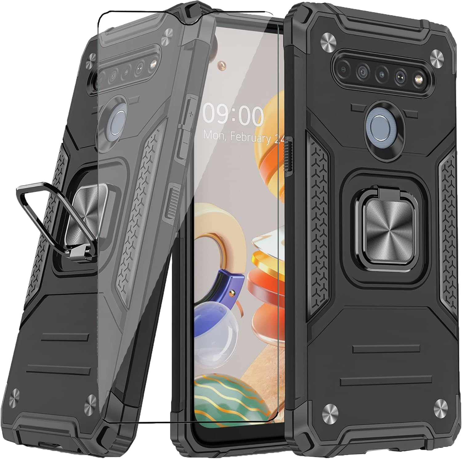 Asuwish LG K51S Case with Tempered Glass Screen Kuwait Ubuy - Main Image