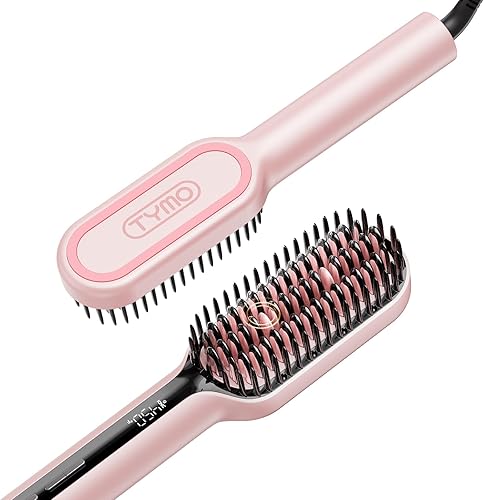 Miniatura 8 de TYMO Cepillo Alisador de Cabello – Cepillo Alisador Compacto Iónico Mejorado para Mujeres con Cerdas de Diseño Ondulado, Peinado Rápido y Suave