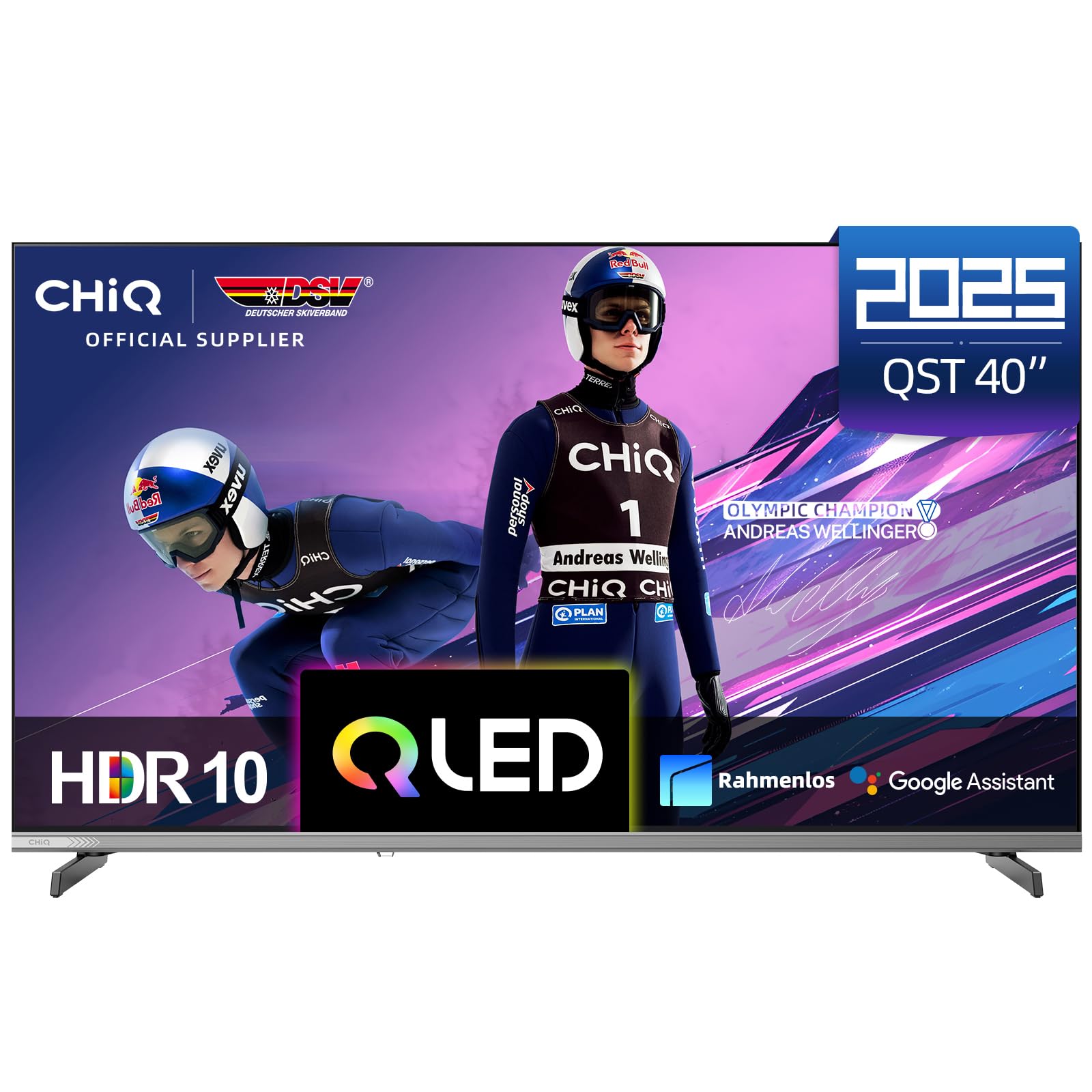 CHIQ L40QST 40 Inch (101 cm, FHD Smart TV QLED Pro Google TV