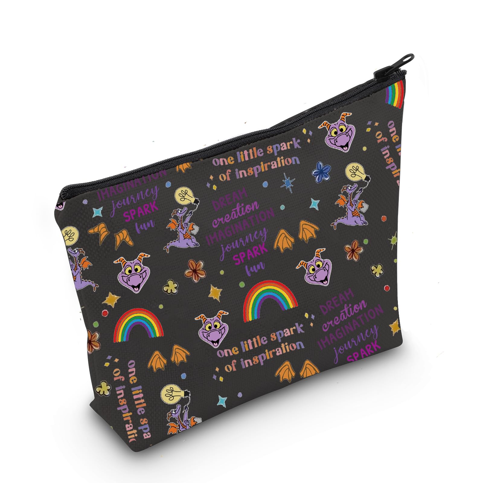 MNIGIU Figment Cosmetic Bag Figment Lover Gift Purple Dragon Zipper Pouch Bag Figment Merch, Purple Dragon Bag