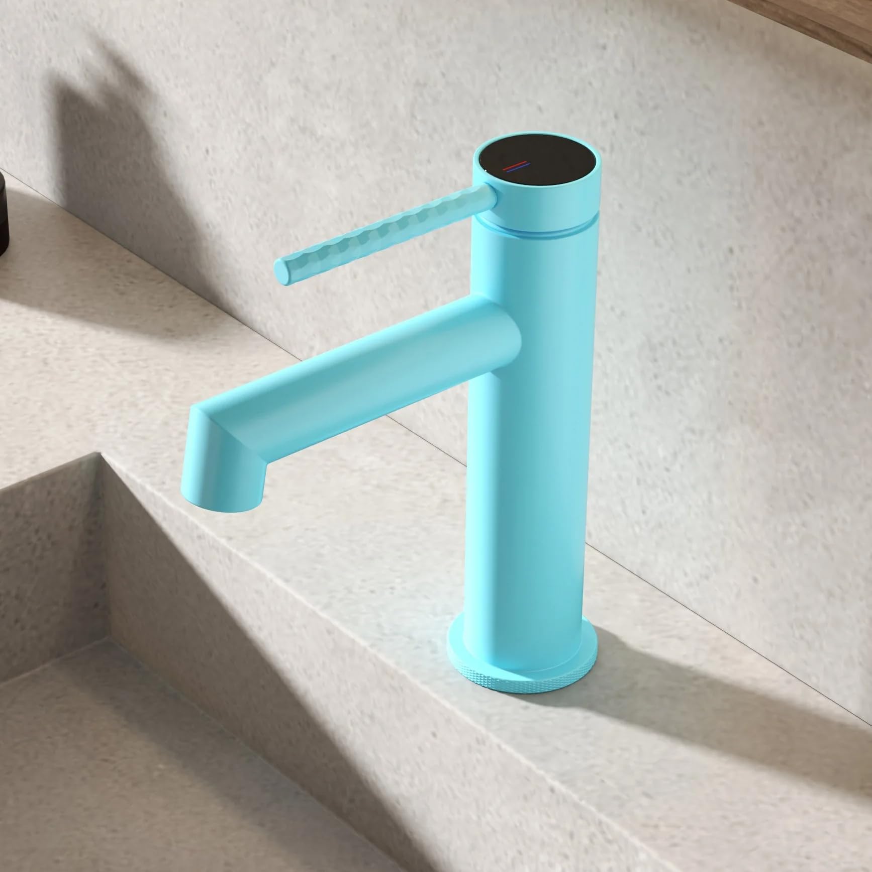Mélangeur eau chaude et froide laiton pour robinet de lavabo monotrou