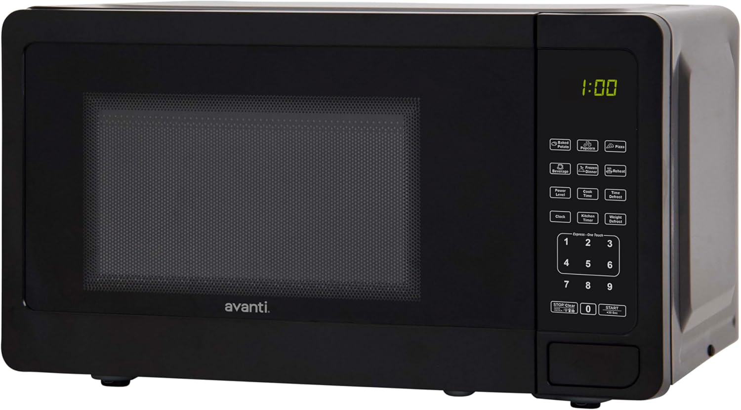 Avanti Microwave Oven 700-Watts Compact with 6 Pre Cooking Settings, Speed Defrost, Electronic Control Panel and Glass Turntable, 0.7-Cu.Ft., Black