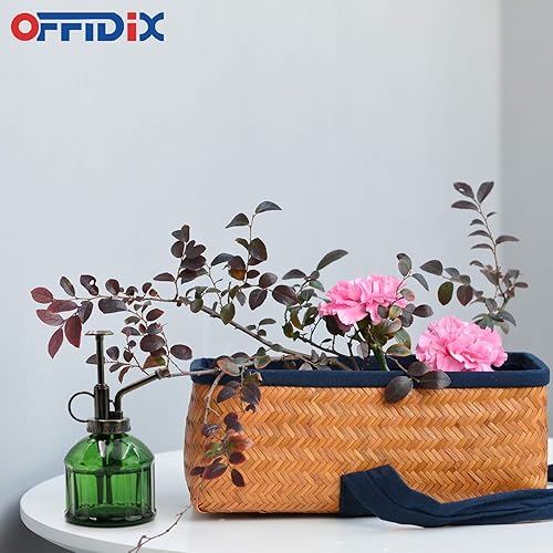 Miniatura 6 de OFFIDIX Mister de cristal para plantas, 6.3 pulgadas de alto, estilo vintage, de bronce, bomba superior de plástico con una mano, regadera