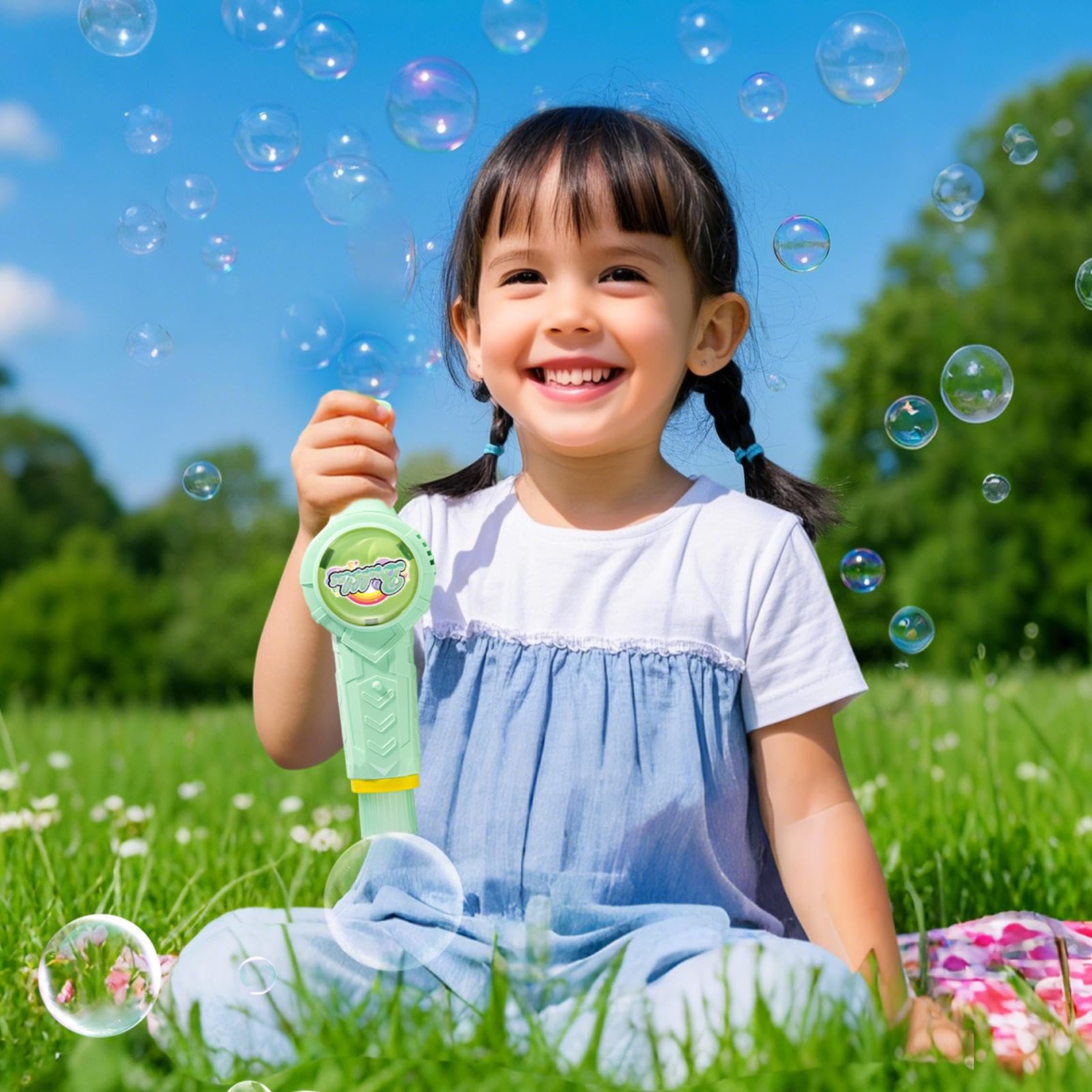 Brouillard à Bulles élastiques | Machine à Bulles fumée colorée et Magique élastique | Bubbles Wand | Interactive Fun Bubbles Blowing Maker | Jouet fêtes d'été
