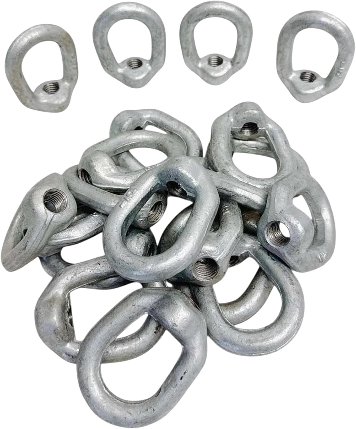 20 Pc Hot Dipped Galvanized 1/2" Eye Nut with 5/8"-11 UNC Tap 3,600 Lbs Design Reference