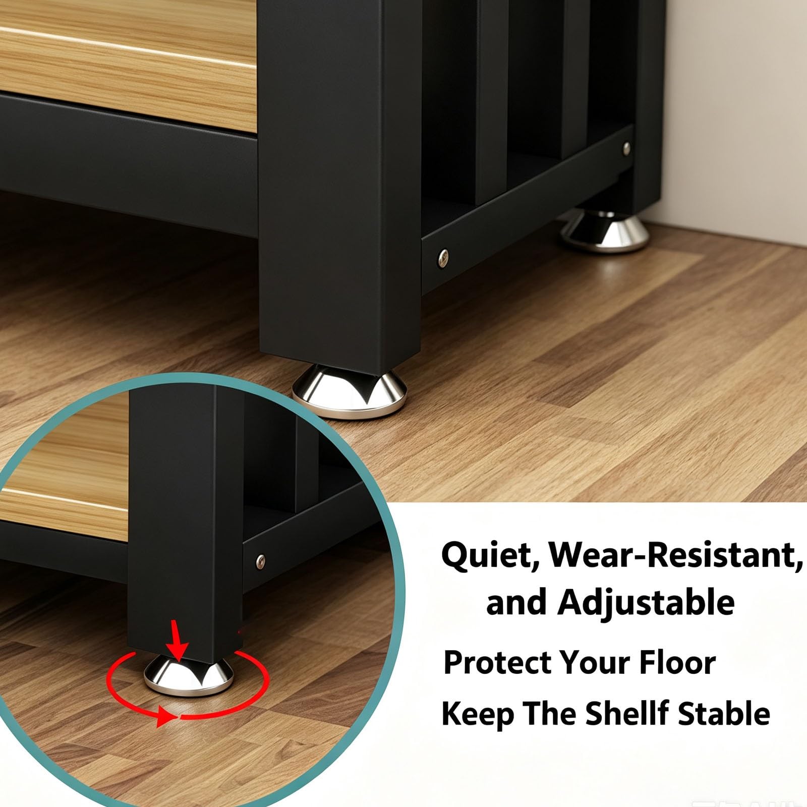 Mueble Acuario, Soporte Metálico para Acuarios Y Terrarios | Con Estante de Almacenamiento Y Patas Niveladoras Ajustables(Natural,90x45cm/35.43x17.71in)