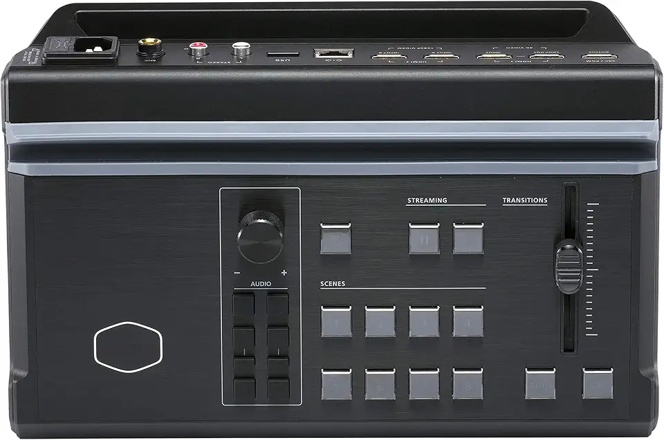 Cooler Master Podcast Vlogger StreamEnjin All-in-One Livestream Content Creation Mixer, Black