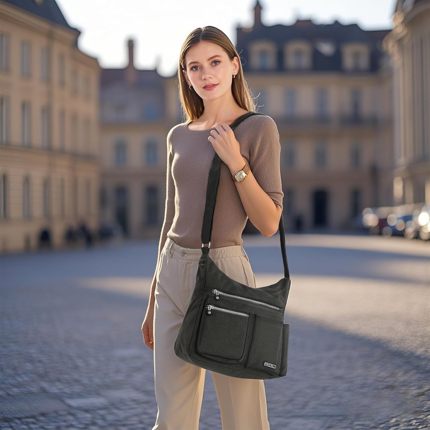 MHCNLL Crossbody Bag with Anti Theft RFID Pocket - Women Lightweight Water-Resistant Purse - Image 2