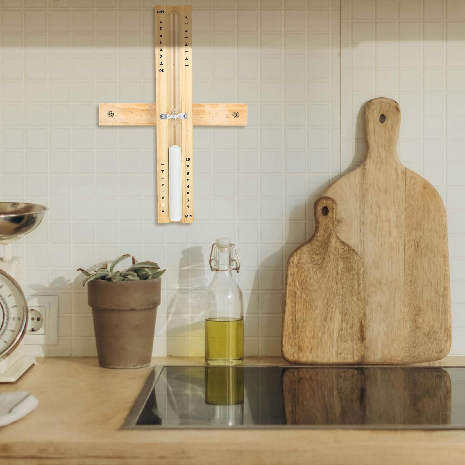 Sanduhr und Klassischem Design mit Glatter Oberfläche Glas 10 Minuten Sauna Raum Timer für Dekorative Wohn und Küchenanwendung