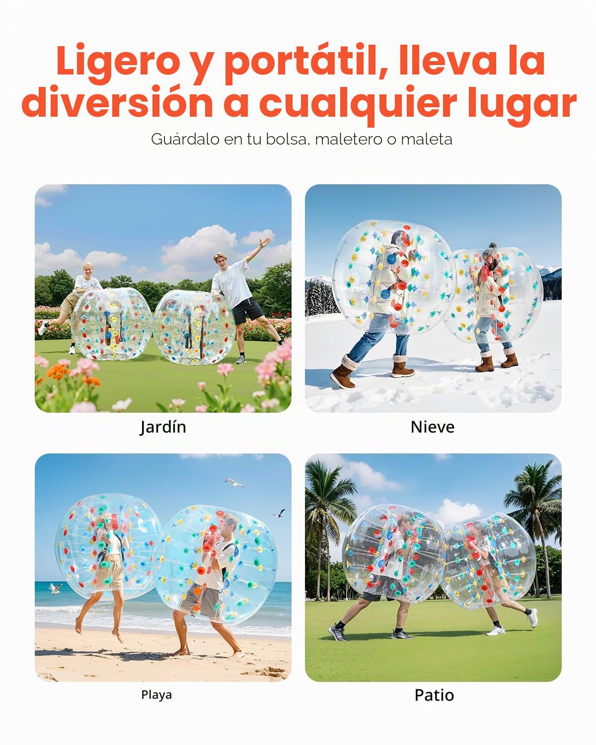 VEVOR Pelotas de Parachoques Inflables,1 Unidad, 1,5 m, Diseño de Sumo, PVC, 0,8 mm de Grosor, para Deportes al Aire Libre, Juegos en Equipo, Juguete para Jardín, Patio y Parque, 1,5 x 1,5 x 1,2 m