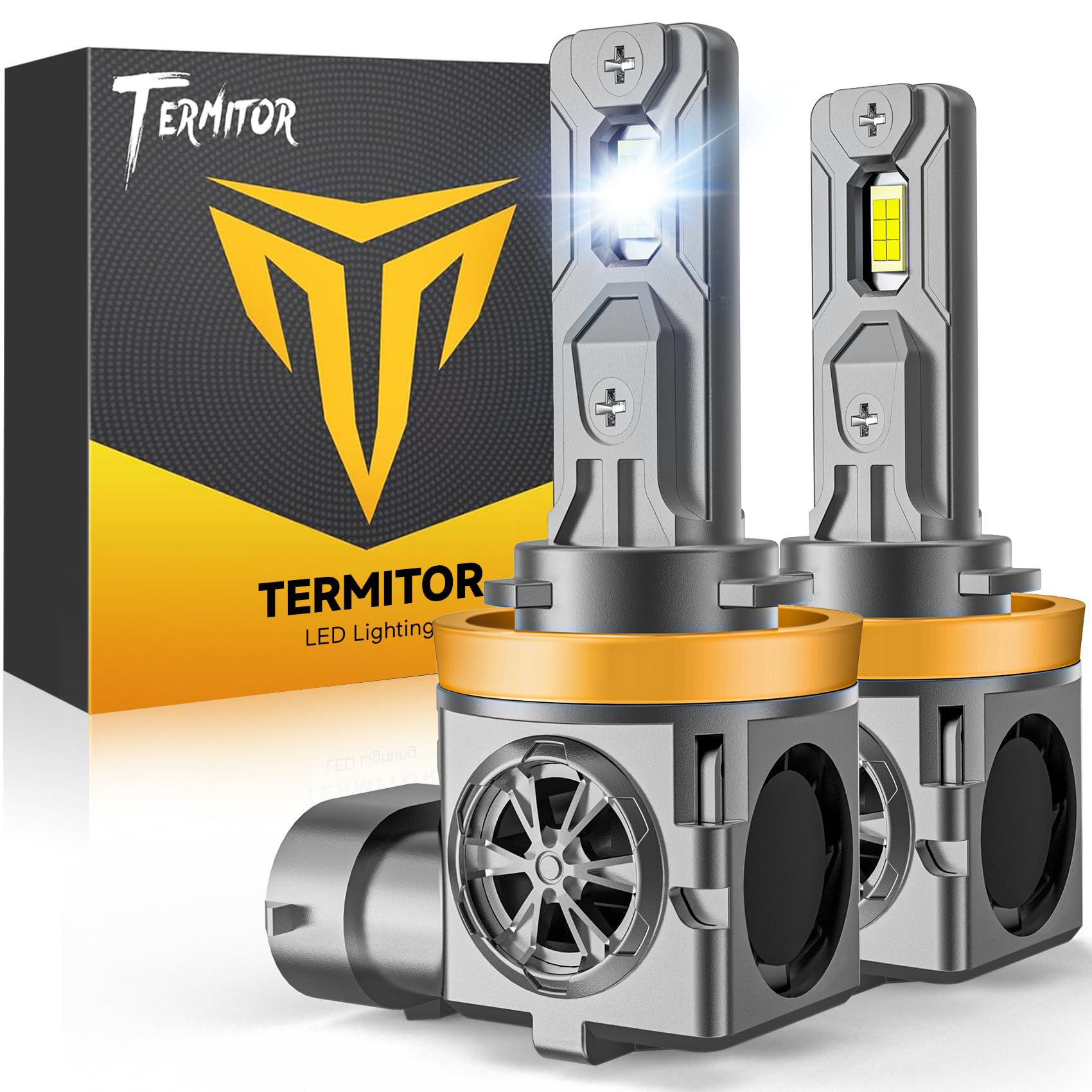 Termitor Upgraded H11/H9/H8 Light Bulbs, 110000LM Ulter Brightness