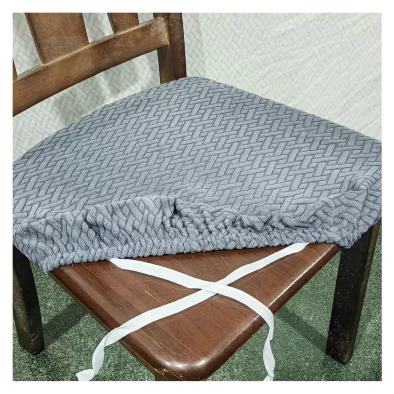 FVDZRFIE Chair Covers 1/4/6/8 Velvet Chair Cushion Cover Solid Color Chair Cover Winter warm Chairs Seat Cover(Color 19,4PCS)