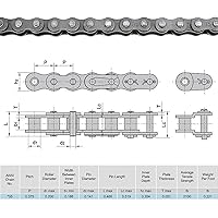Vista 7 de YOXUFA Cadena #35 para Mini Bike Coleman CT100U CC100X Baja Doodle Bug DB30 Motovox MBX10 MBX11 Mega Moto MM-B80 105cc Predator 79cc 97cc 100cc
