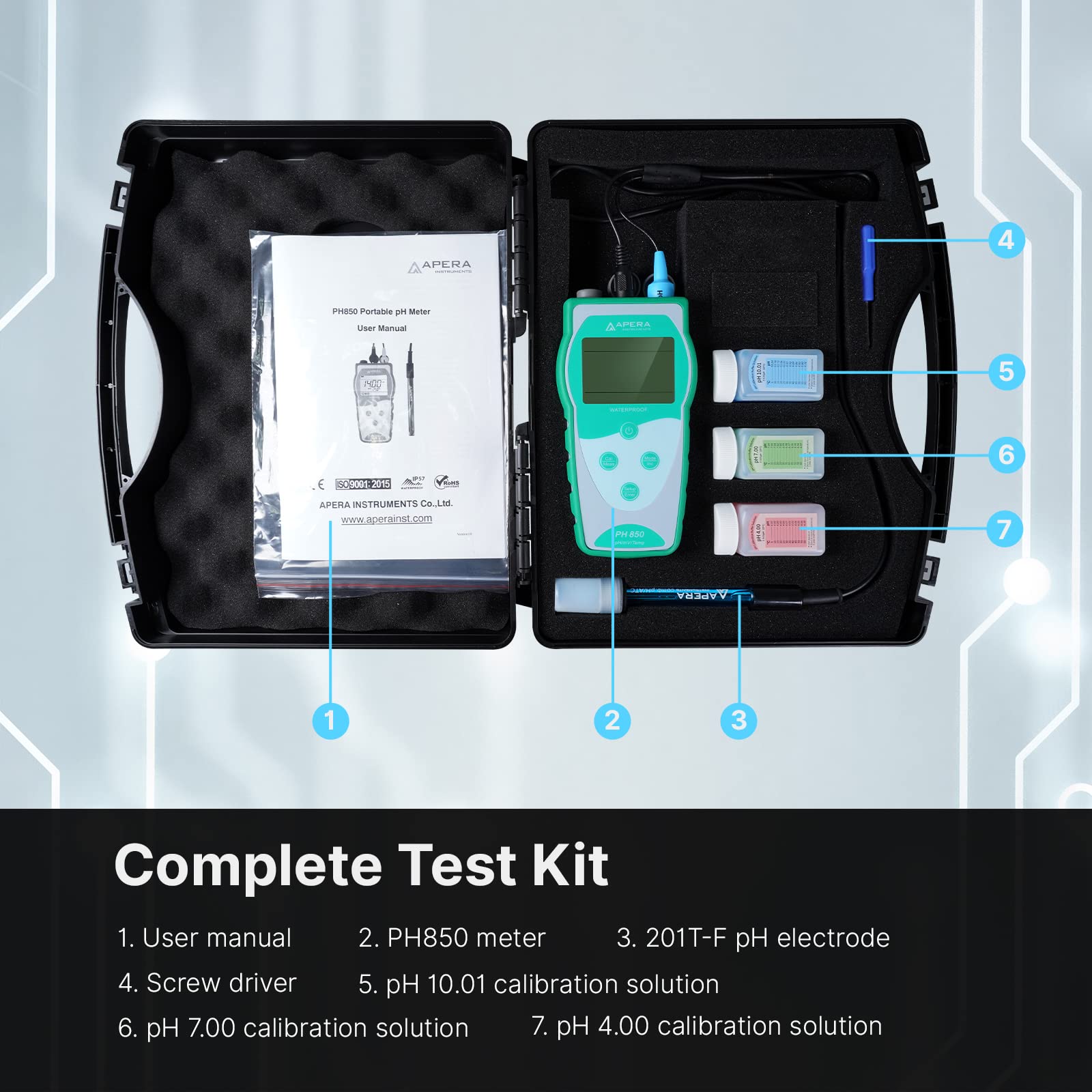 Apera Instruments PH850 tragbares pH-Messgerät