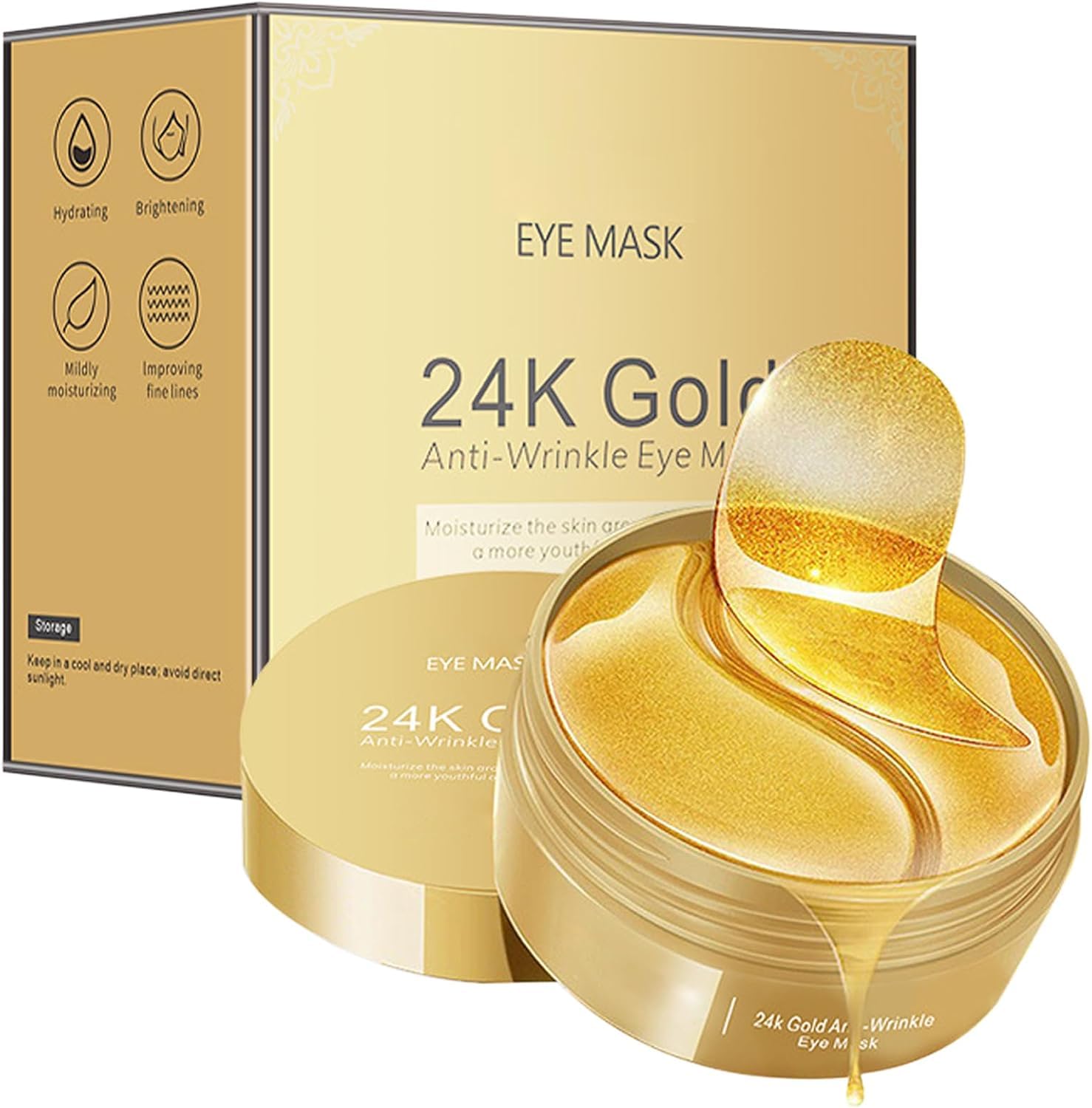 Deoxys Advanced Age Support Under Eye Patches For Dark Circles & Puffiness Reduction | Eye Care Routine | Patch with 1% Copper Peptide & Hyaluronic Acid | Smooths Wrinkles for Women & Men (30 Pairs)-image-34