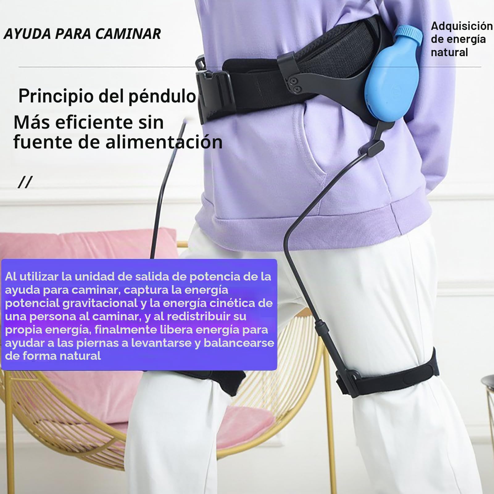 Exoesqueleto biónico de ayuda eléctrica, longitud/fuerza ajustable, refuerzo de exoesqueleto para senderismo, turismo, escalada de montaña y actividades al aire libre