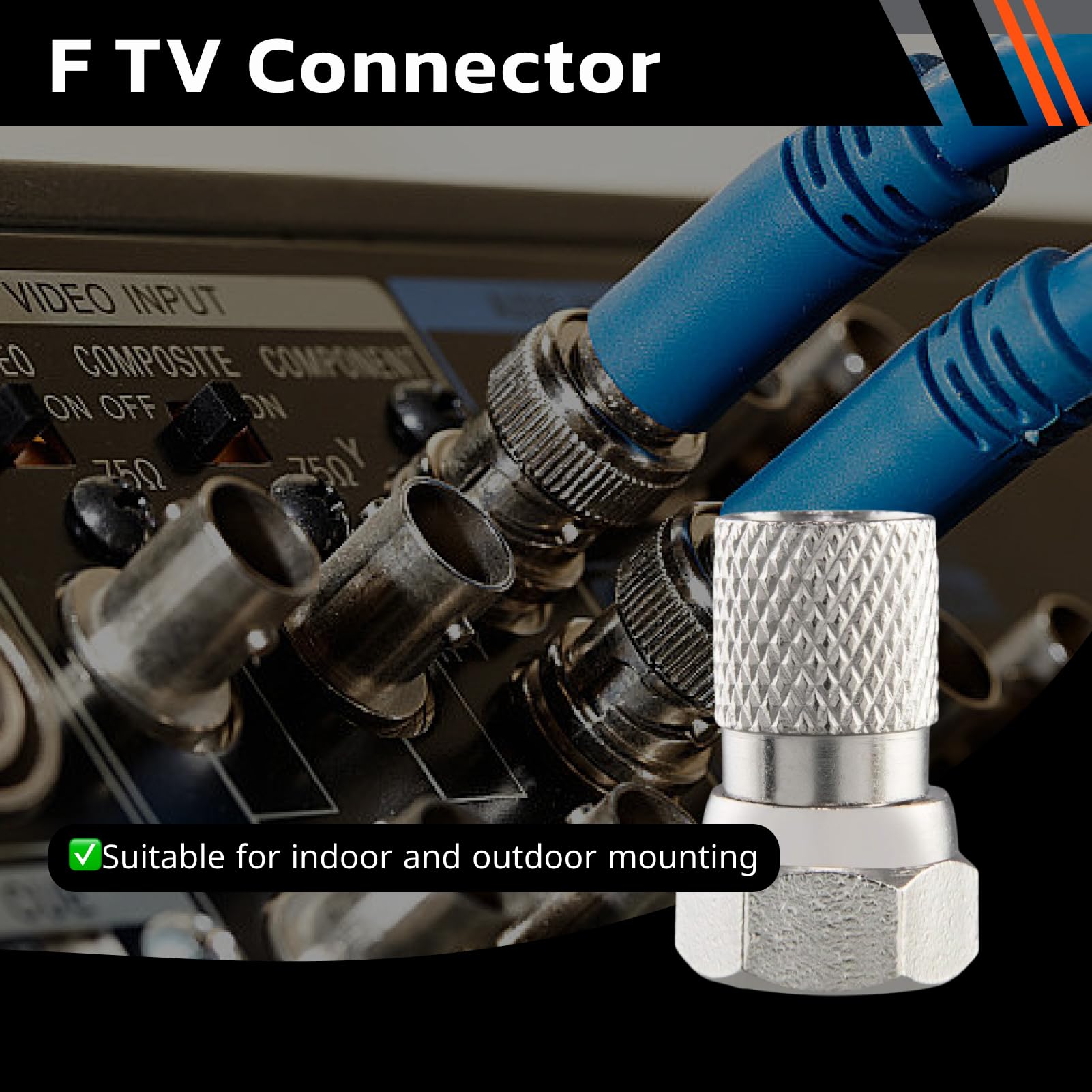 Connettore F Per Cavo Tv Sat Diam 5 Mm (conf.100 Pz - Foto 8