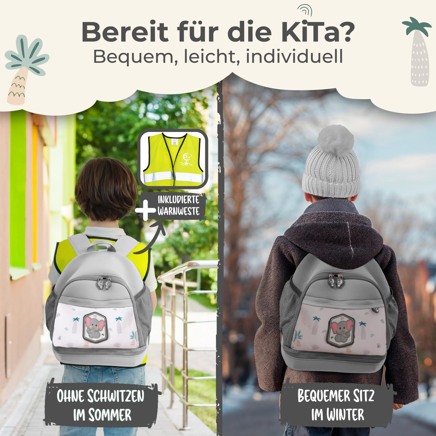 REISERACKER Plecak do przedszkola Safe Adventure od 1 roku – plecak do przedszkola dla dziewcząt i chłopców – plecak dziecięcy do przedszkola i przedszkola