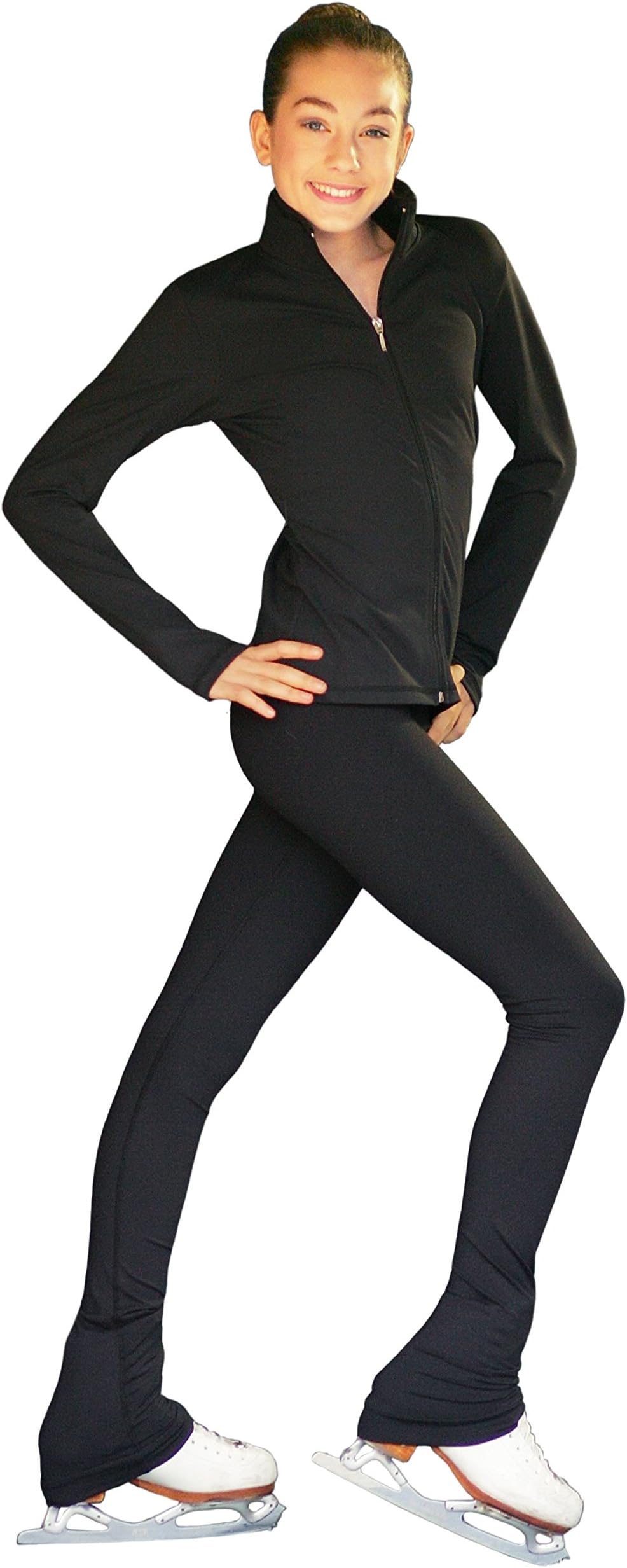 ChloeNoelPS735 Solid Over-The-Hill Elite Figure Skating Pants with Front Pocket