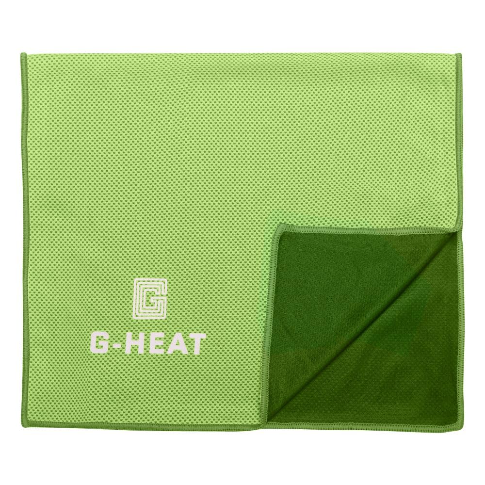 G-​HEAT - Serviette de Refroidissement Microfibre | 100 x 30cm | Serviette de Sport Rafraichissante | Anti-​Transpiration | Légère & Séchage Rapide | Idéale pour Fitness, Yoga, Randonnée (Vert)