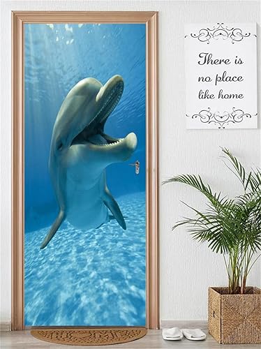 Miniatura 15 de artfanke Adhesivo 3D para puerta, 33.5 x 84.6 pulgadas, papel tapiz autoadhesivo impermeable, mural para puerta, póster vintage de radio Boombox de