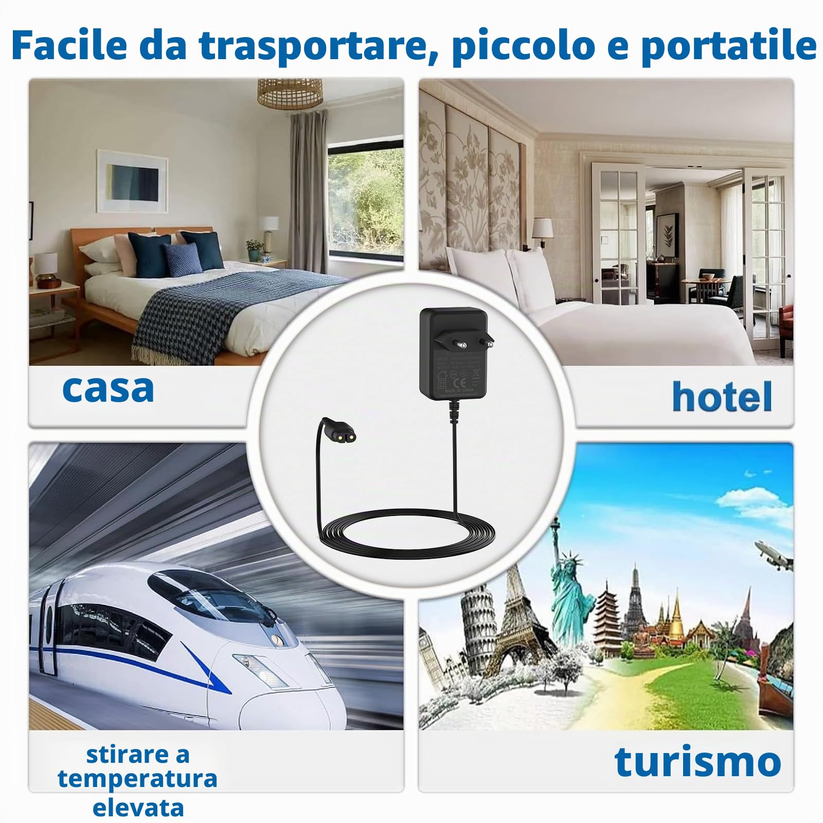 shefor One blade Caricatore per Philips，4.3V A00390 Caricabatterie Compatibile con Philips OneBlade QP2520 QP2570 QP2620 MG3730 MG3720 MG5720 MG5730 BT3208 BT3206 A00390 Rasoio Alimentatore