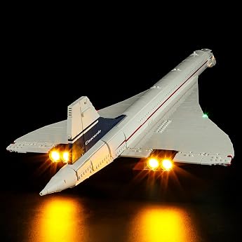 YEABRICKS LED Light for Lego 10318 Icons Concorde Building Blocks Model Lego Set Not Included