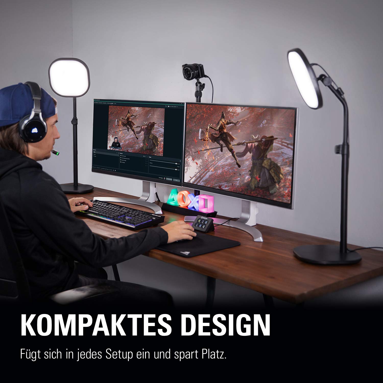 Elgato Key Light Air - Professionelles LED-Panel mit 1.400 Lumen, Multi-Layer-Diffusionstechnologie, Farbtemperatur einstellbar, App-gesteuert, für Mac/Windows/iPhone/Android