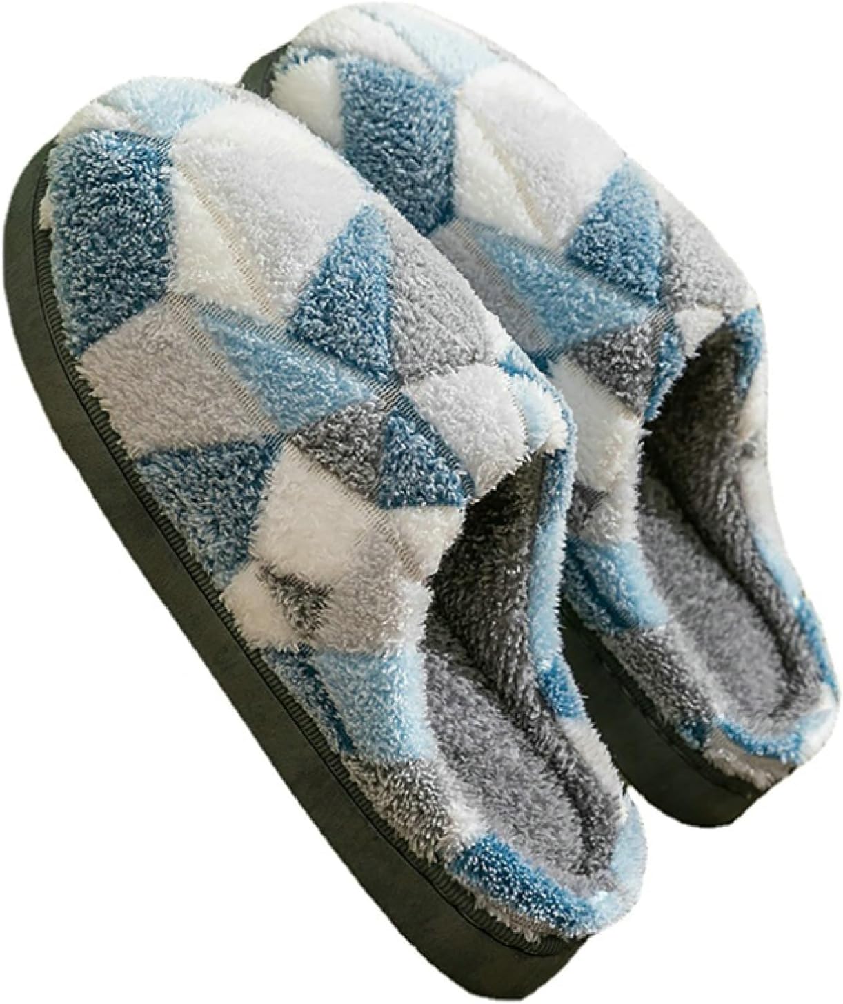 Women's household plush slippers Couple's winter plush cotton warm anti-skid indoor cotton slippers