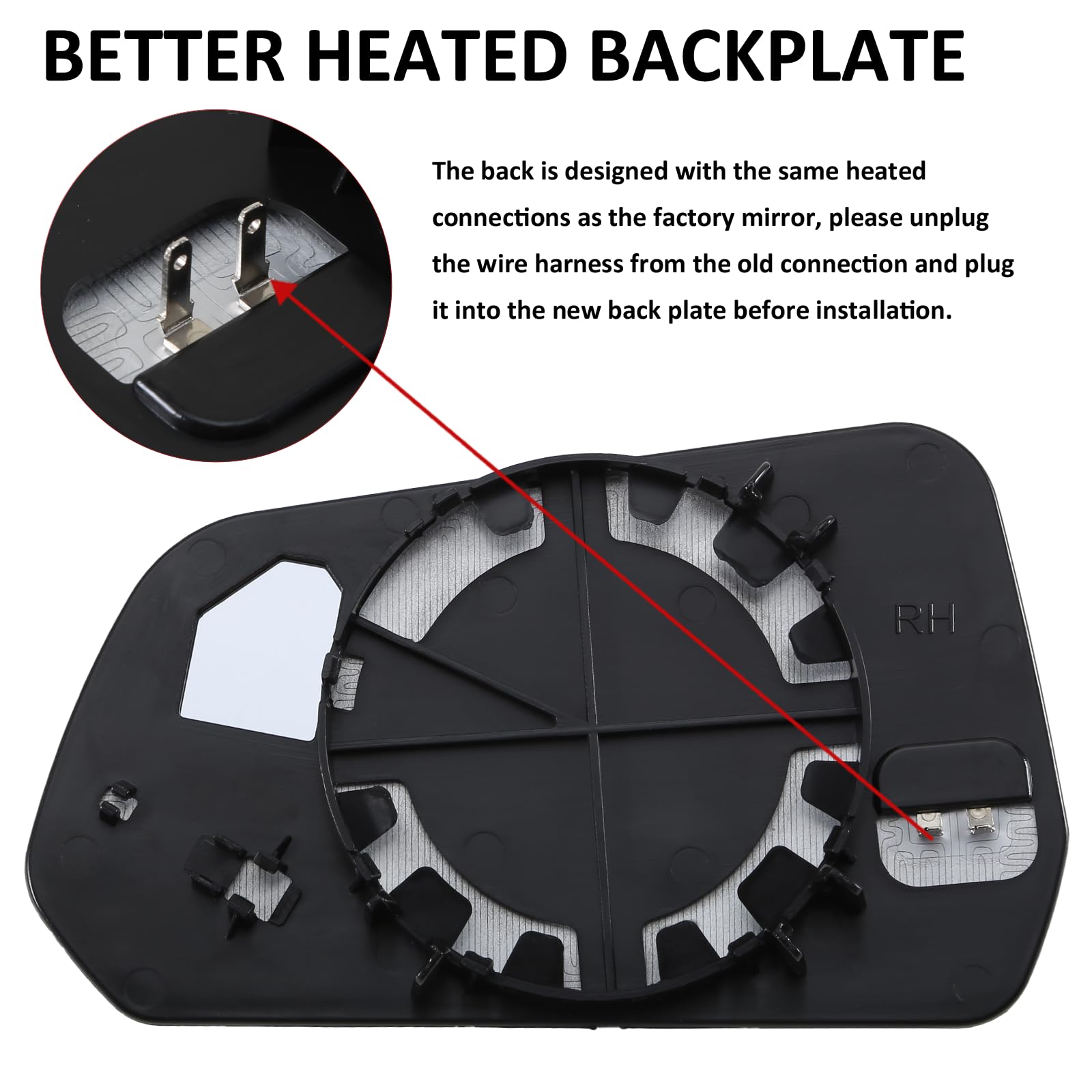 Verre Rétroviseur Latéral Pour F&ord Pour Mustang 2015 2016 2017